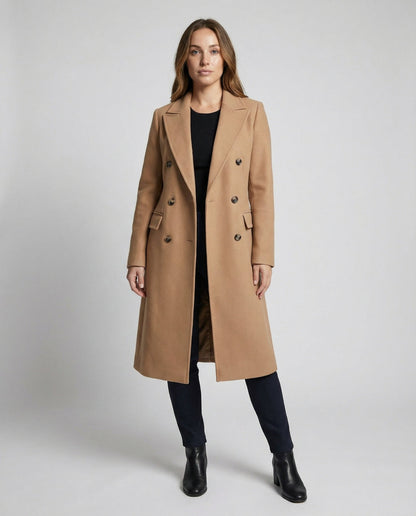 Damen Lange Winterjacke Elegantes Design
