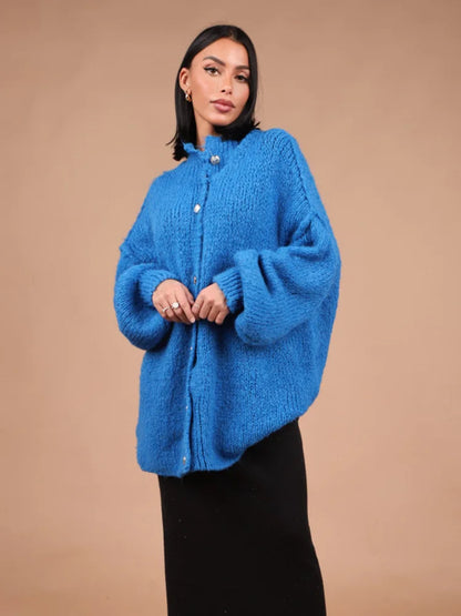 Norvielle Damen Übergroßer Cardigan Bequem