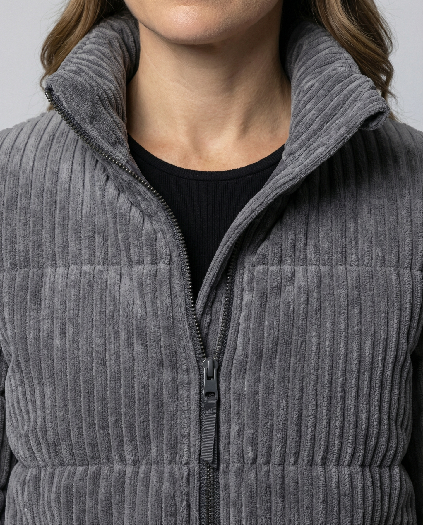 Weiche Damen Cordjacke Warm Beige