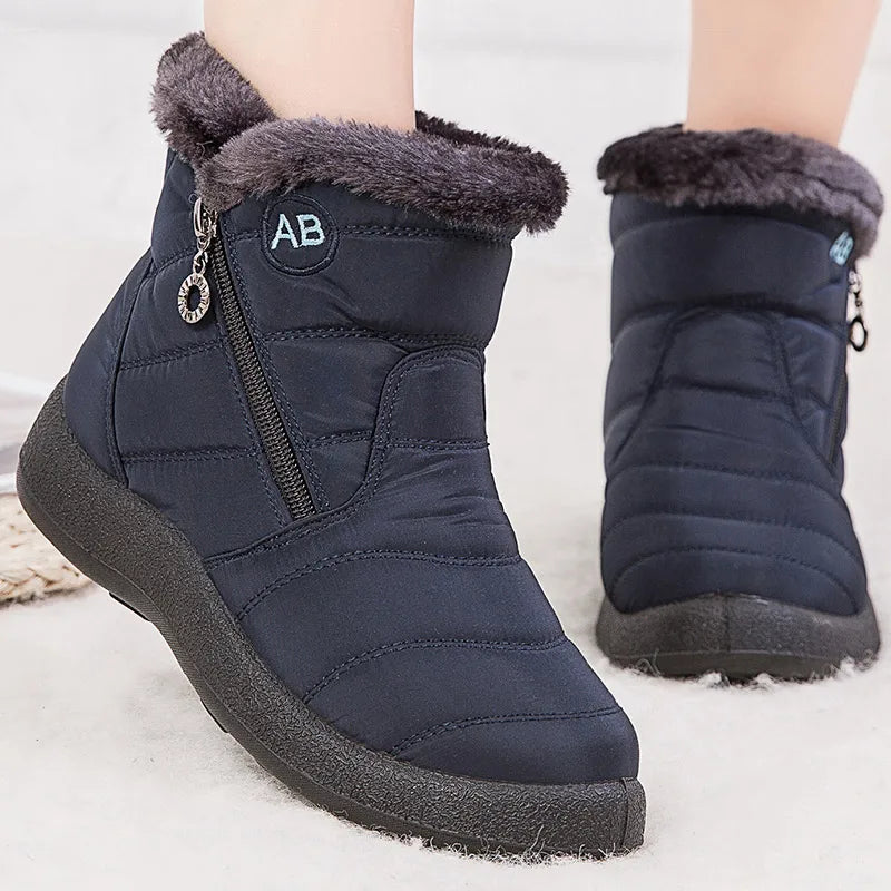 Damen Schneestiefel Mid-Calf Wasserabweisend Kunstfell gefüttert