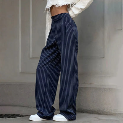 Norvielle Damen Stoffhose Gestreift