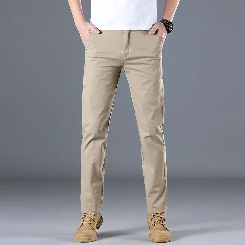 Herren Baumwollhose Slim Fit Gerades Bein