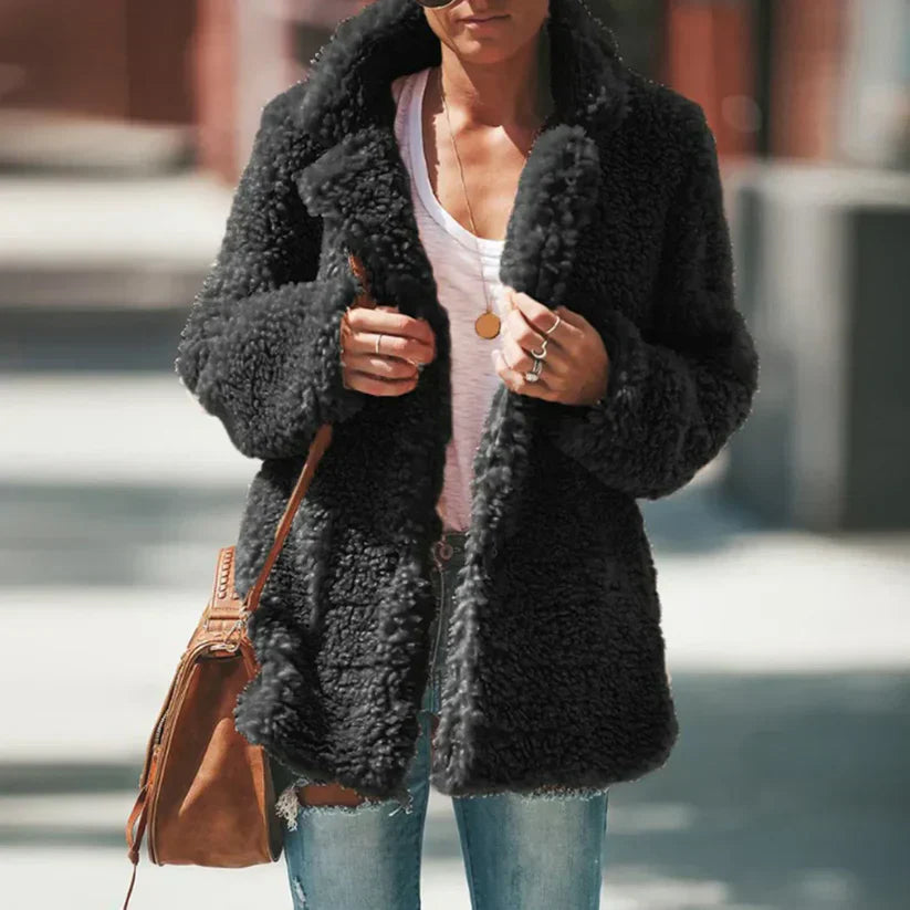 Norvielle Damen Fleece Mantel Warm