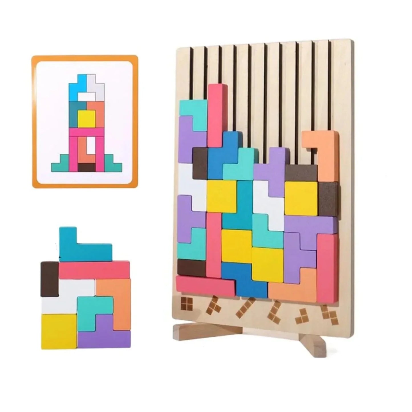 Holzpuzzle Tetris 3D für Kinder