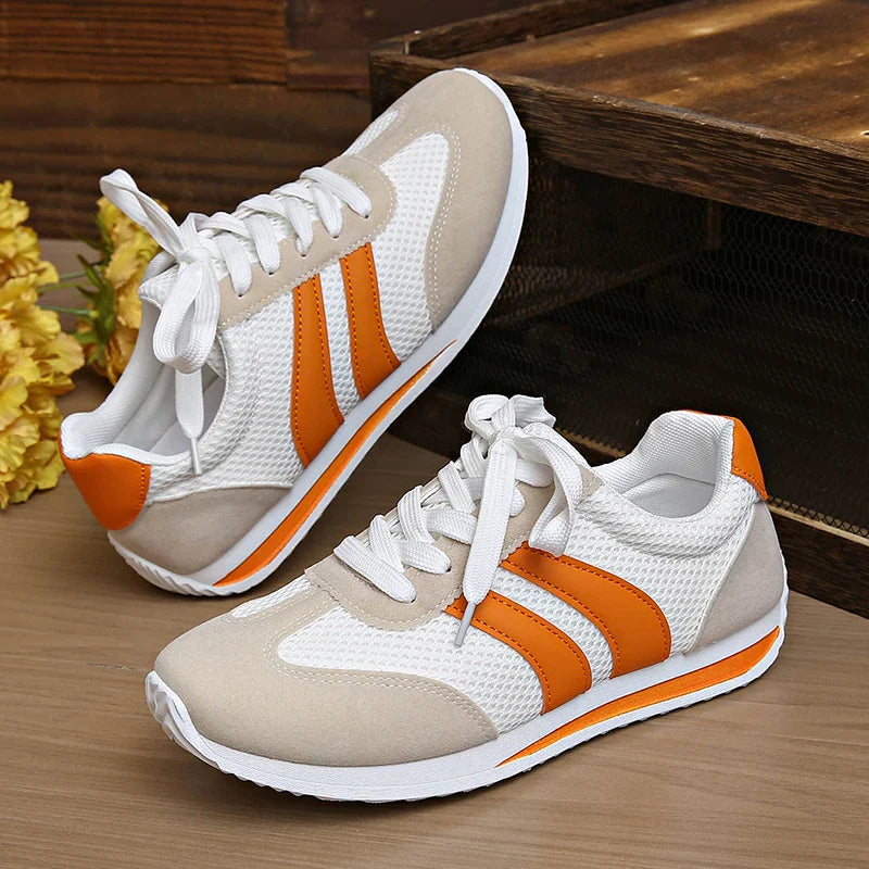 Damen Sneaker Schnürung Atmungsaktives Mesh