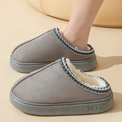 Damen Winter Hausschuhe Mules Weiches Futter Anti-Rutsch Sohle