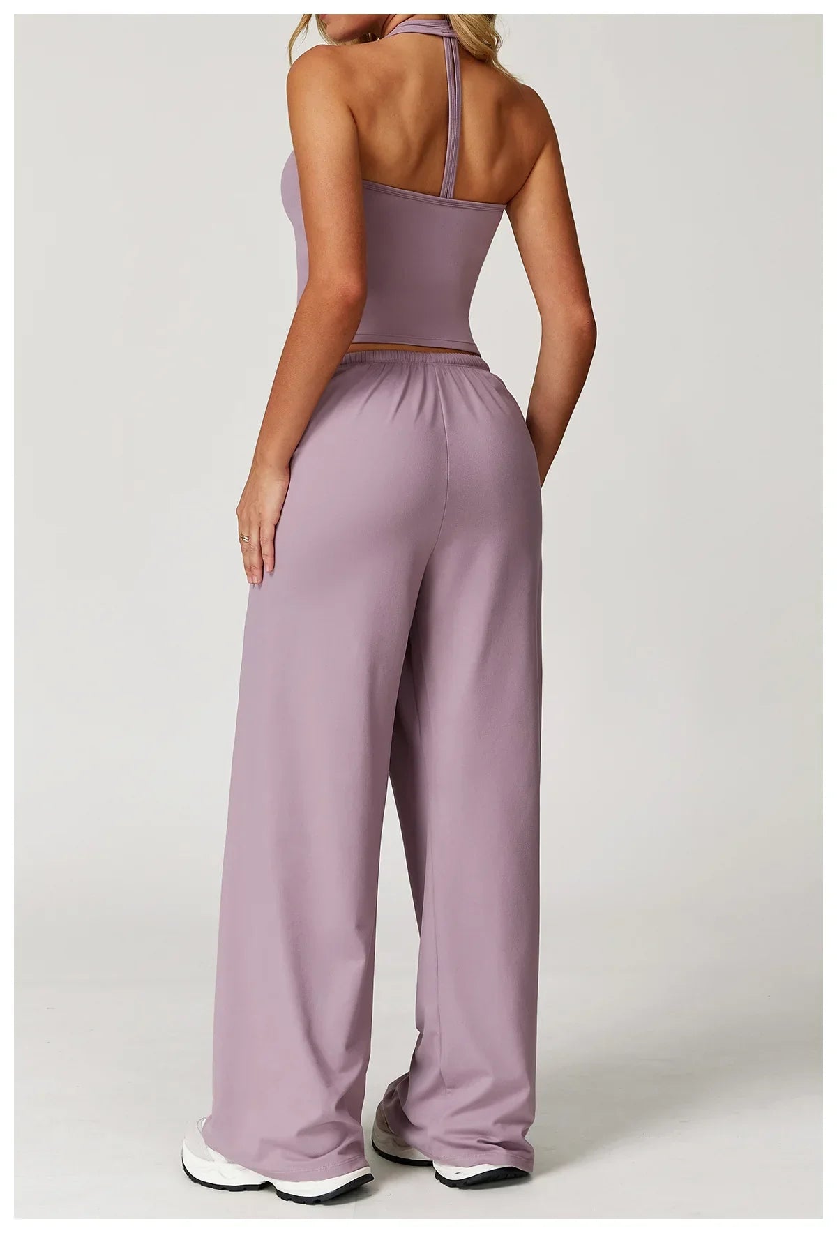 Damen Lounge Set Halter Crop