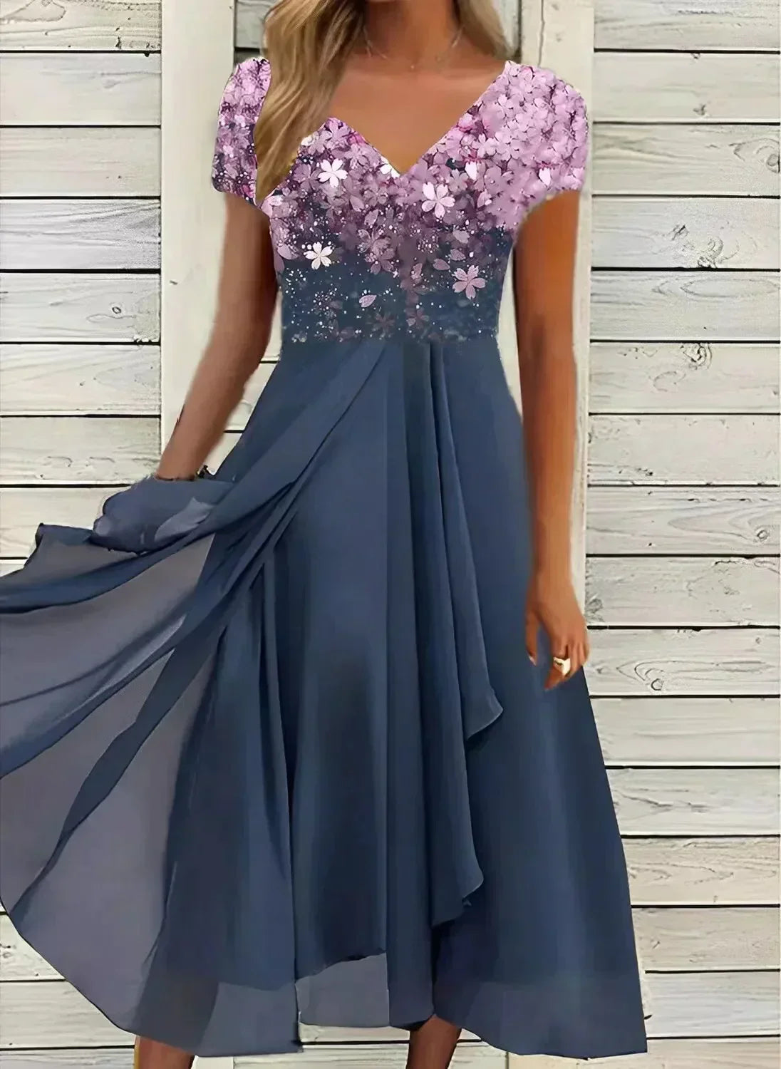Damen Festliches Cocktailkleid Chiffon