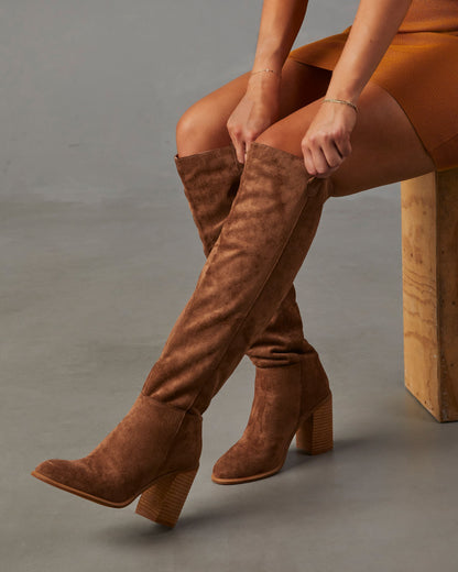Norvielle Damen Slouch Stiefel mit Heiligenschein - Norvielle