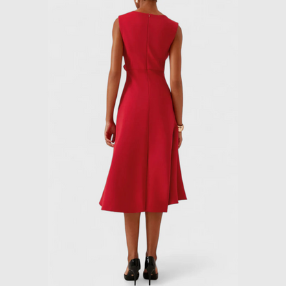 Damen Asymmetrisches Midikleid Drapiertes Design