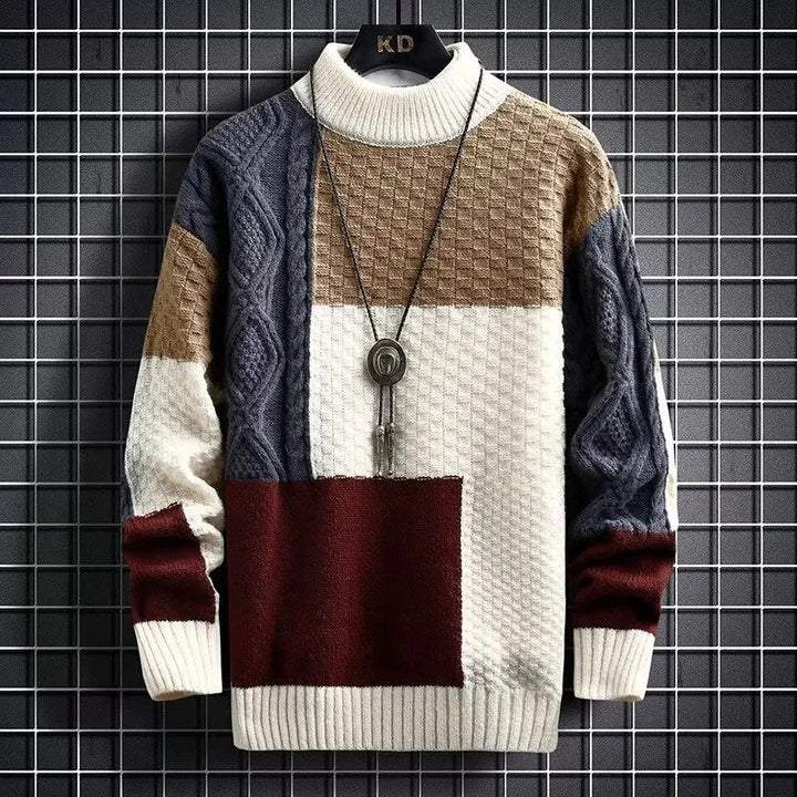 Levi Damen Turtleneck Farbblockiert Kabelstrick