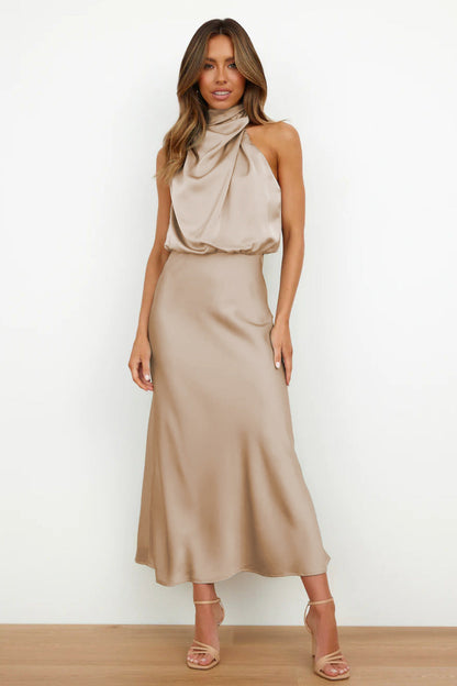 Damenkleid Neckholder A-Linie - Norvielle