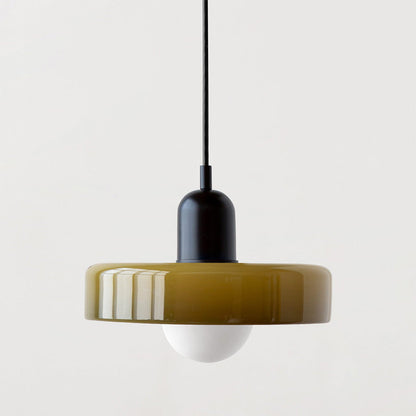 Bauhaus Pendelleuchte Farbiges Glas