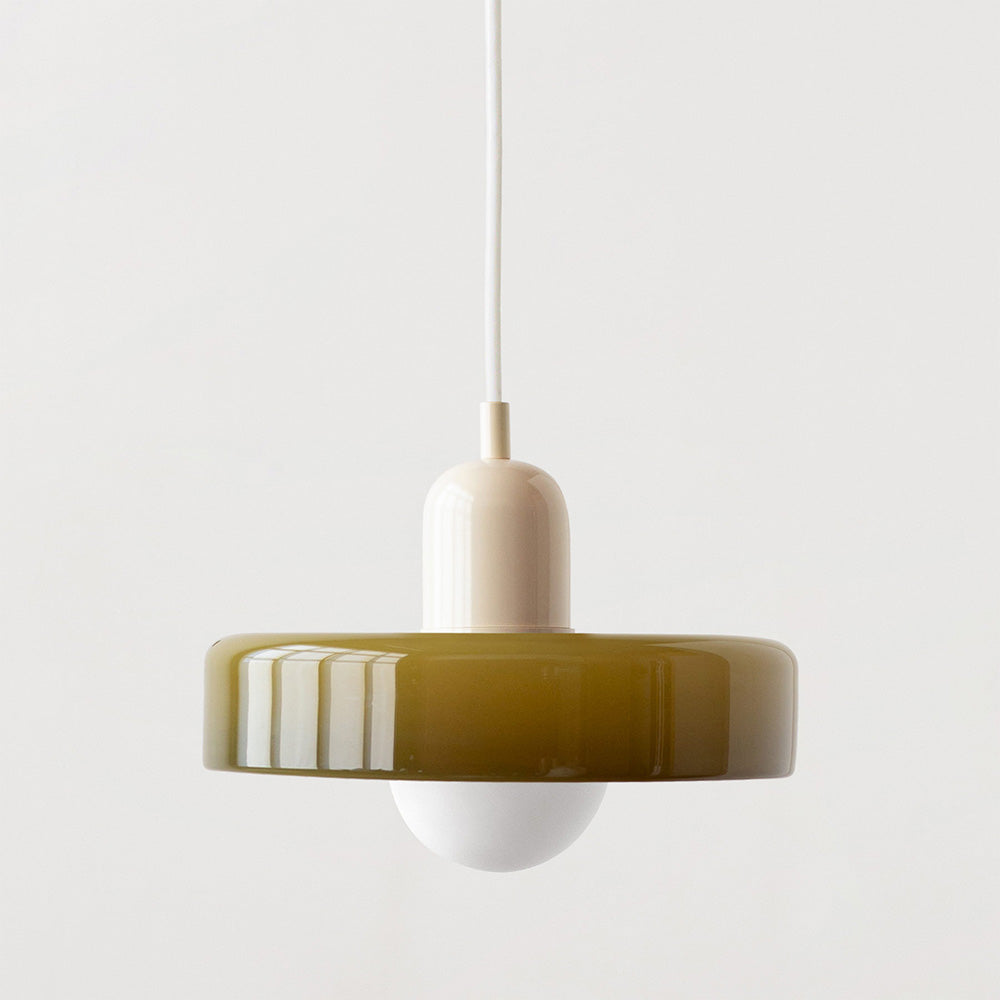 Bauhaus Pendelleuchte Farbiges Glas
