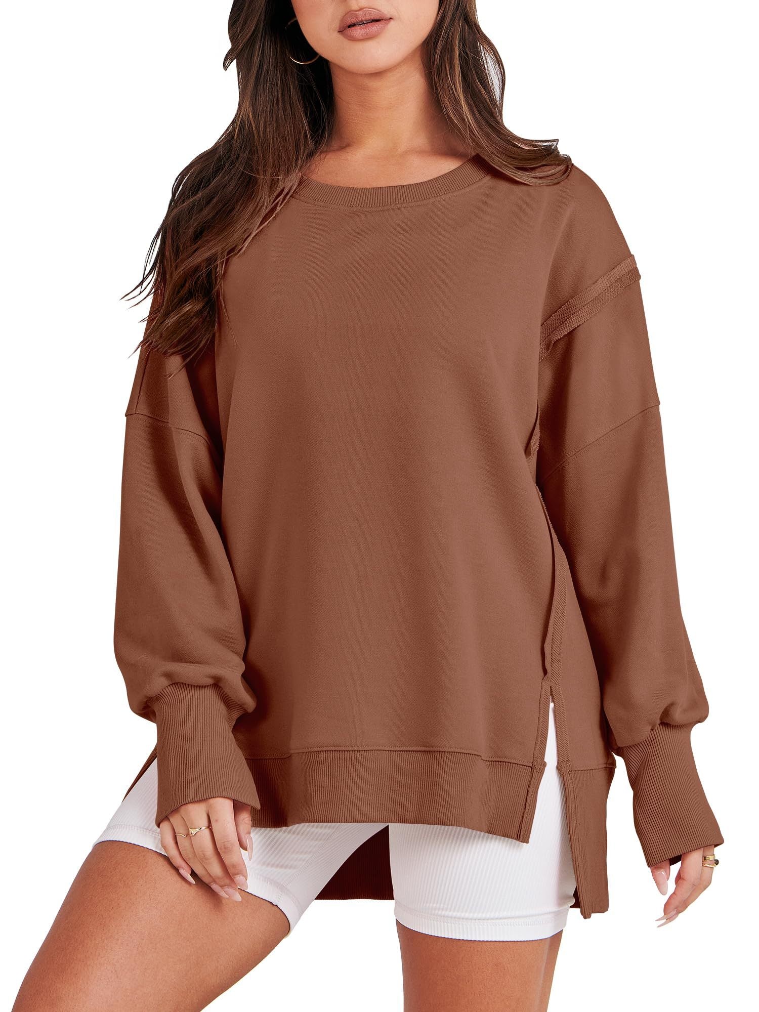 Damen Oversized Sweatshirt Crew Neck Groß - Norvielle
