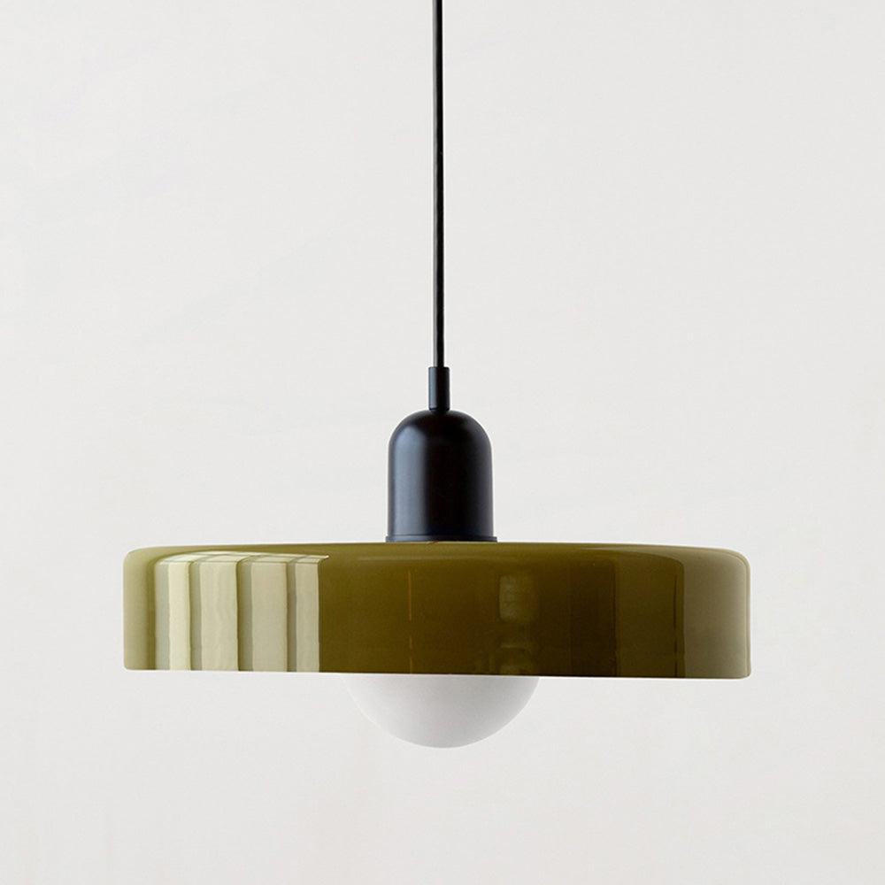Bauhaus Pendelleuchte Farbiges Glas