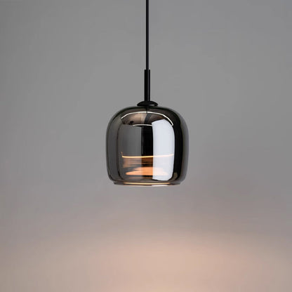 Glas-Hängelampe Rauchgrau Elegant Wohnen - Norvielle