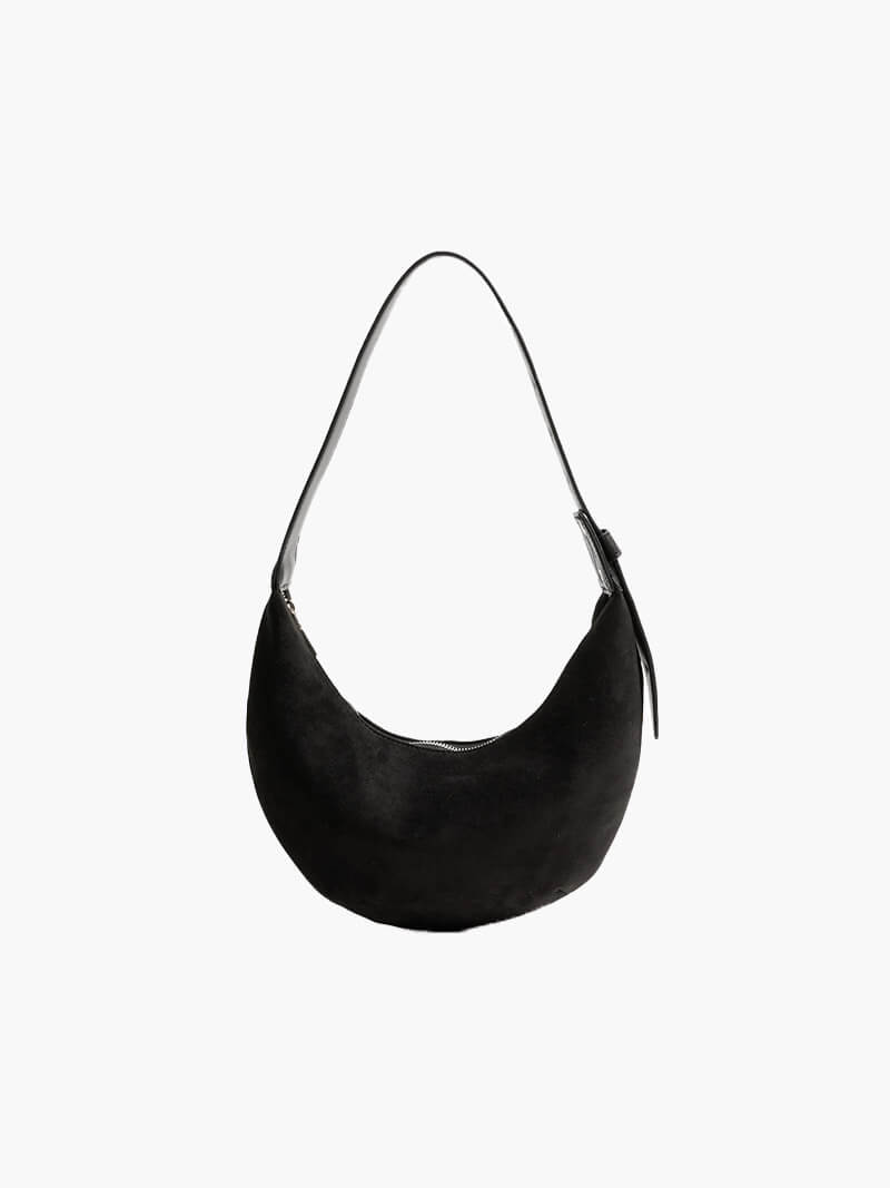Lene Damen Halbmonden-Tasche Wildleder