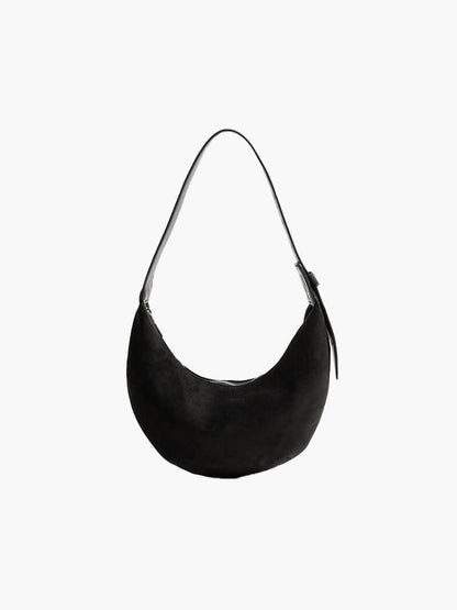 Lene Damen Halbmonden-Tasche Wildleder