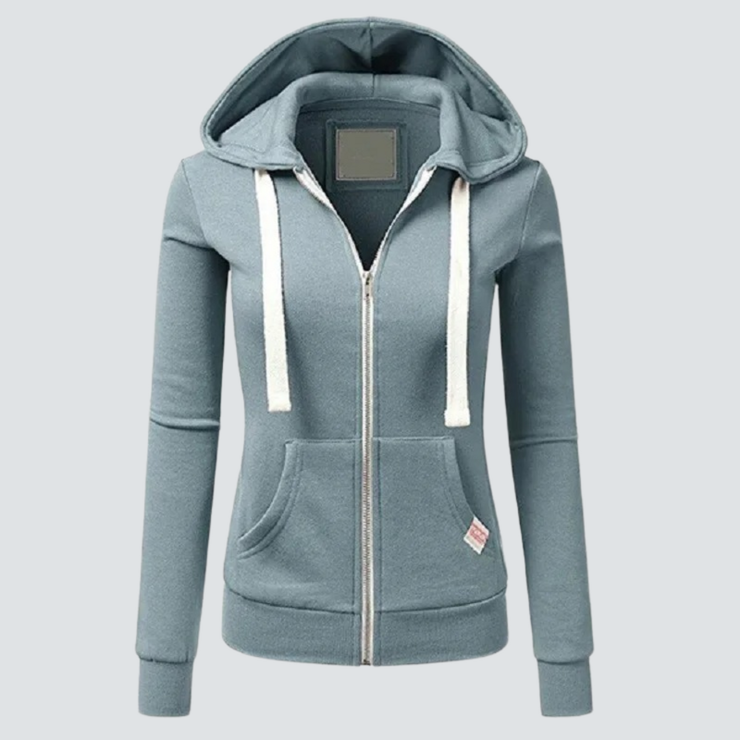 Norvielle Damen Sweatshirt Wolle Kordelzug Reißverschluss - Norvielle