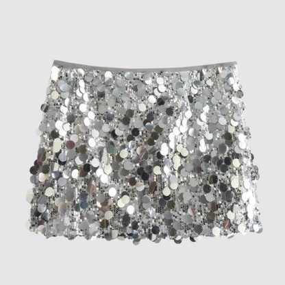 Norvielle Damen Minirock Mit Pailletten