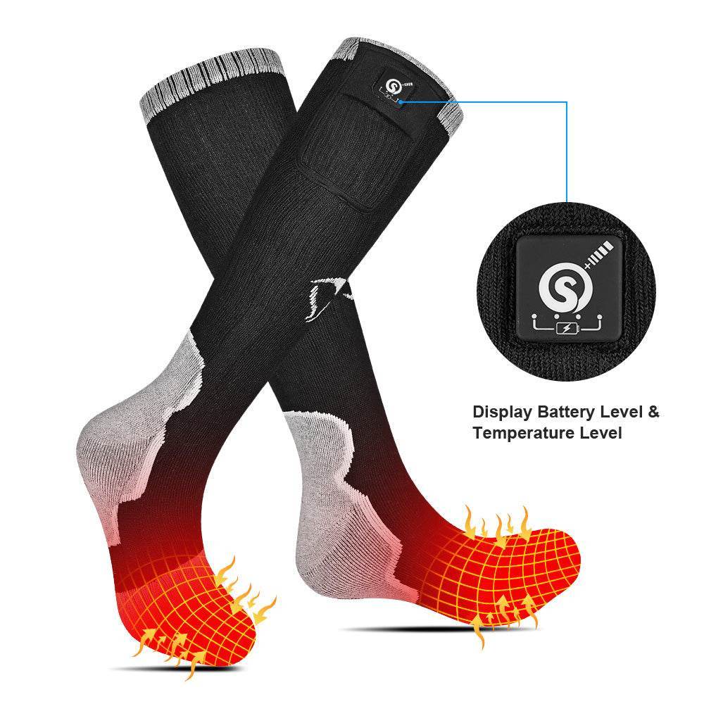 Heizsocken Wiederaufladbar Akku Thermo Baumwollsocke