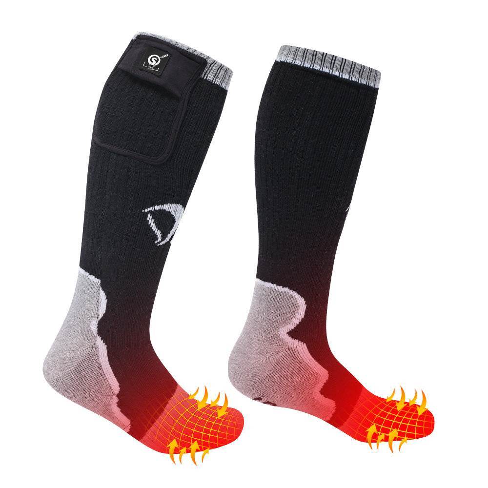 Heizsocken Wiederaufladbar Akku Thermo Baumwollsocke Schwarz - Norvielle