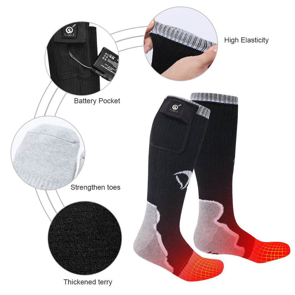 Heizsocken Wiederaufladbar Akku Thermo Baumwollsocke