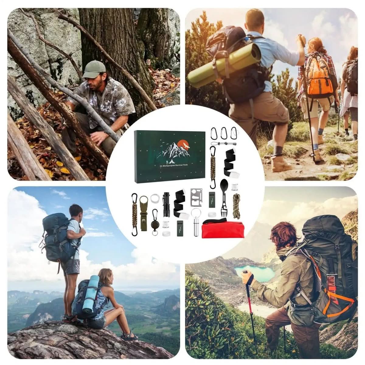 AdventureGear Adventskalender 24 Outdoor-Werkzeuge
