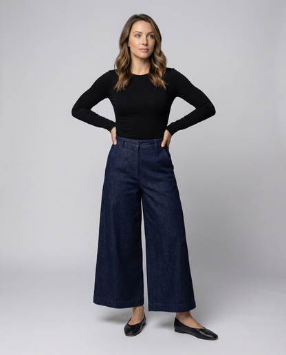 Damen Jeans Hose Blau - Norvielle