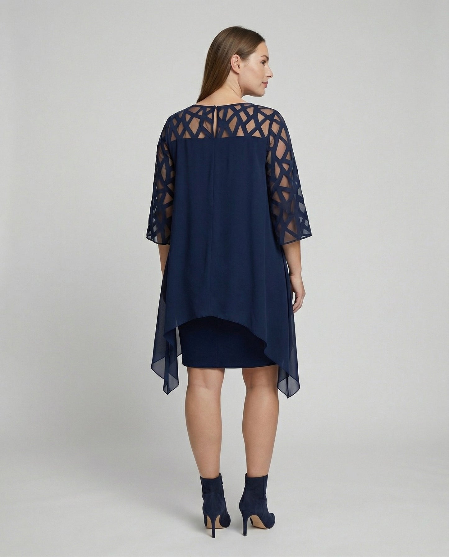 Elegantes Damen Midi-Kleid Übergröße