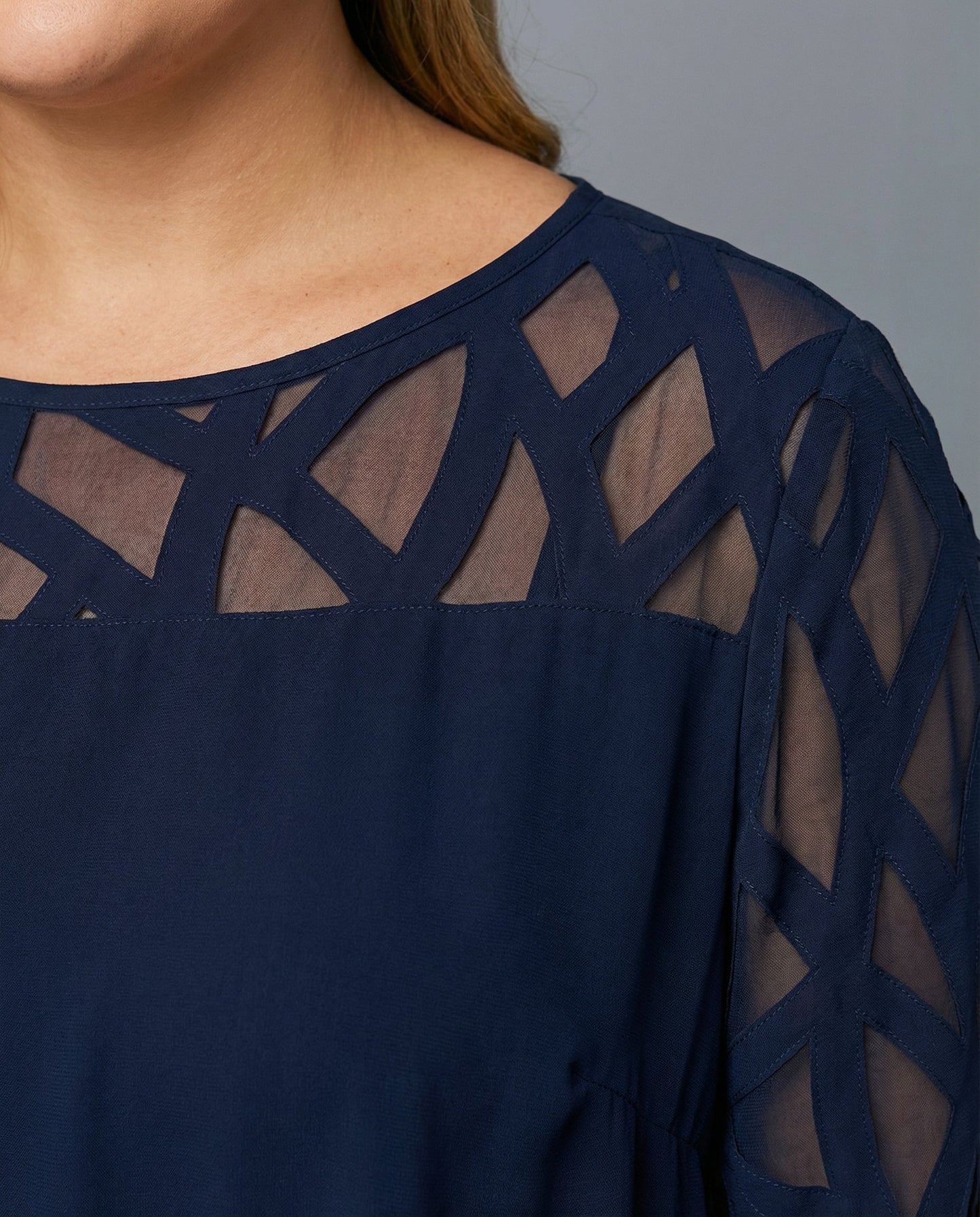 Elegantes Damen Midi-Kleid Übergröße
