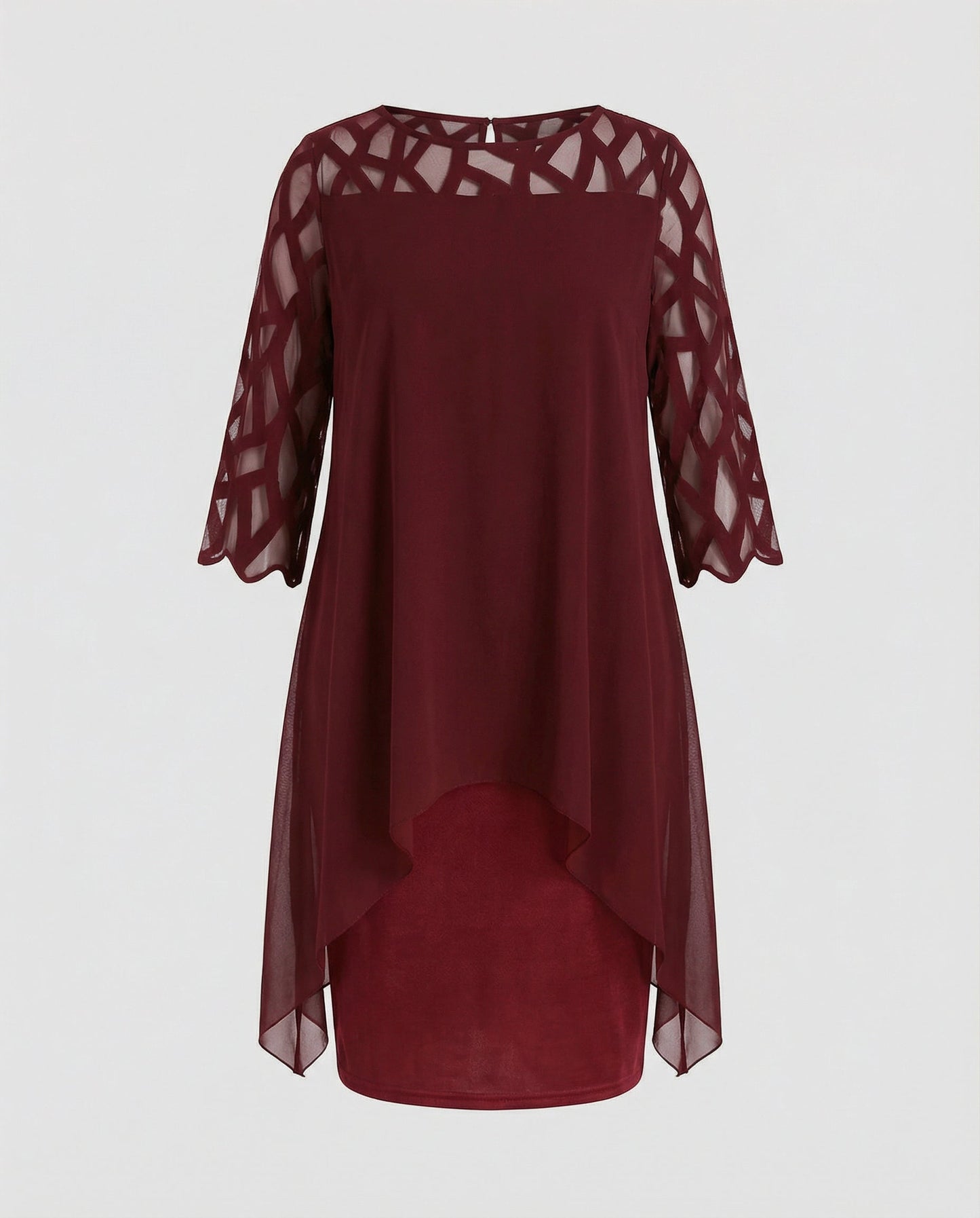 Elegantes Damen Midi-Kleid Übergröße