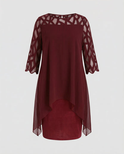 Elegantes Damen Midi-Kleid Übergröße