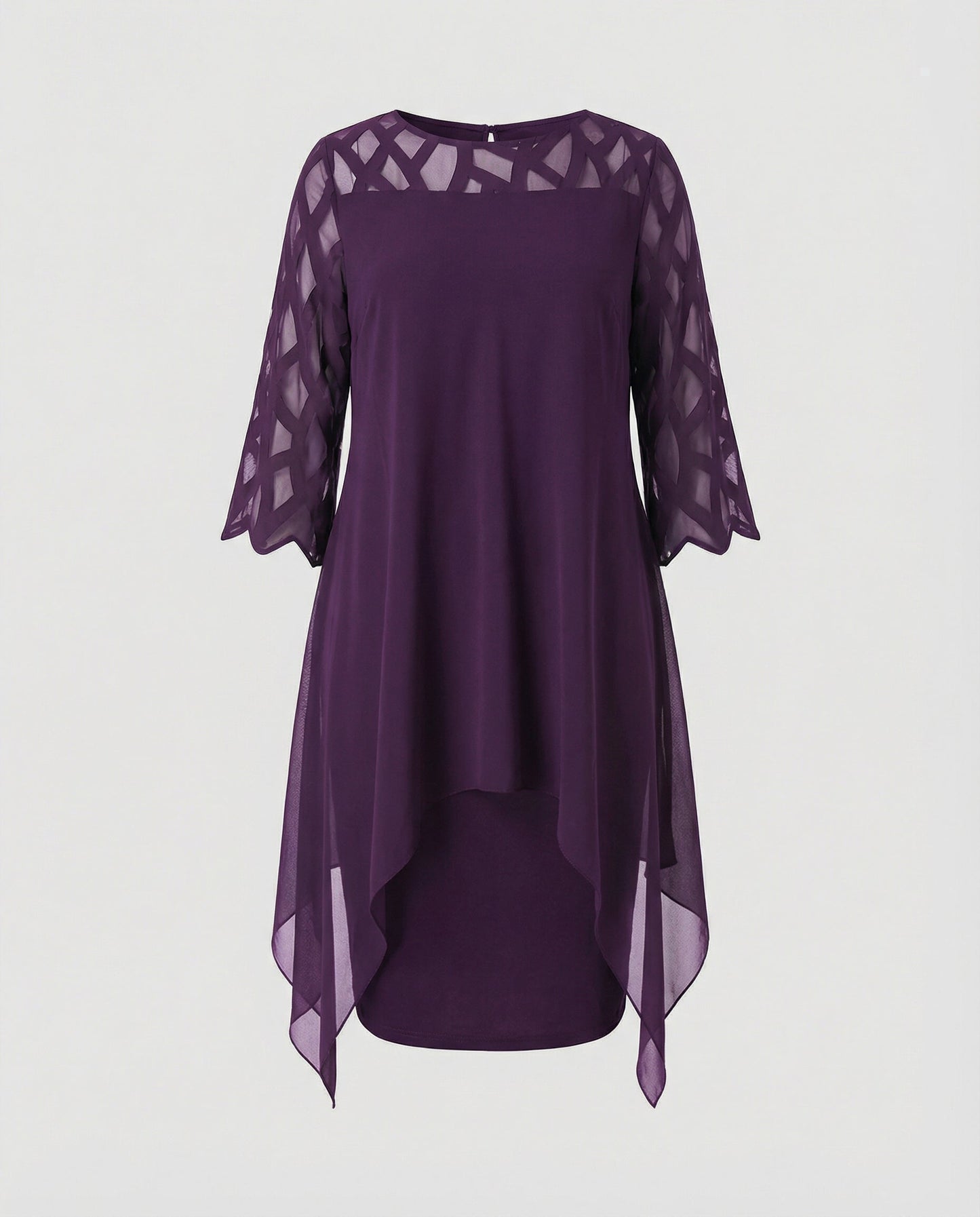 Elegantes Damen Midi-Kleid Übergröße