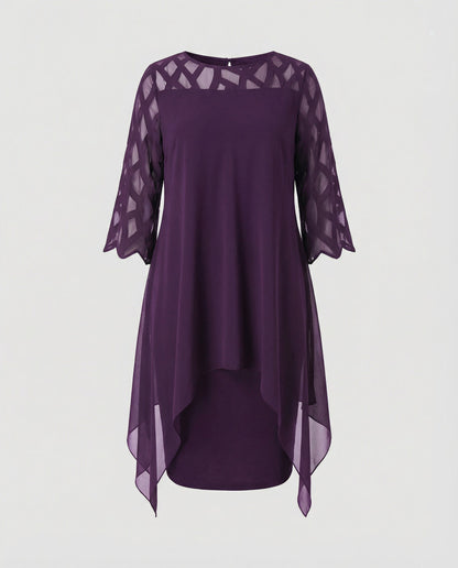 Elegantes Damen Midi-Kleid Übergröße