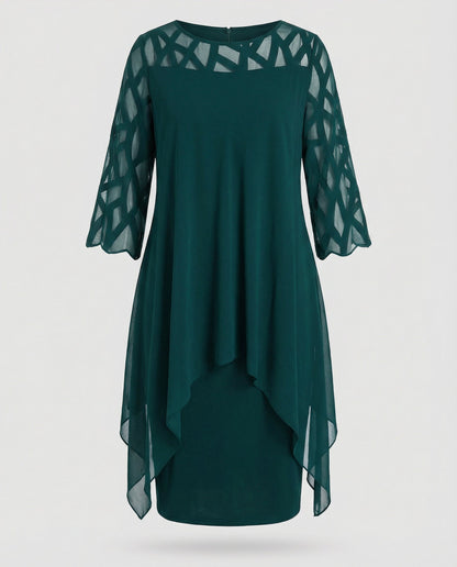 Elegantes Damen Midi-Kleid Übergröße