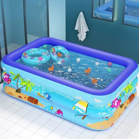 Aufblasbarer Kinder-Splash-Pool Extra Dickes PVC 110-180cm - Norvielle
