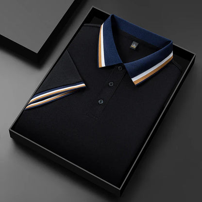 Herren Poloshirt Kurzarm Kontrastkragen