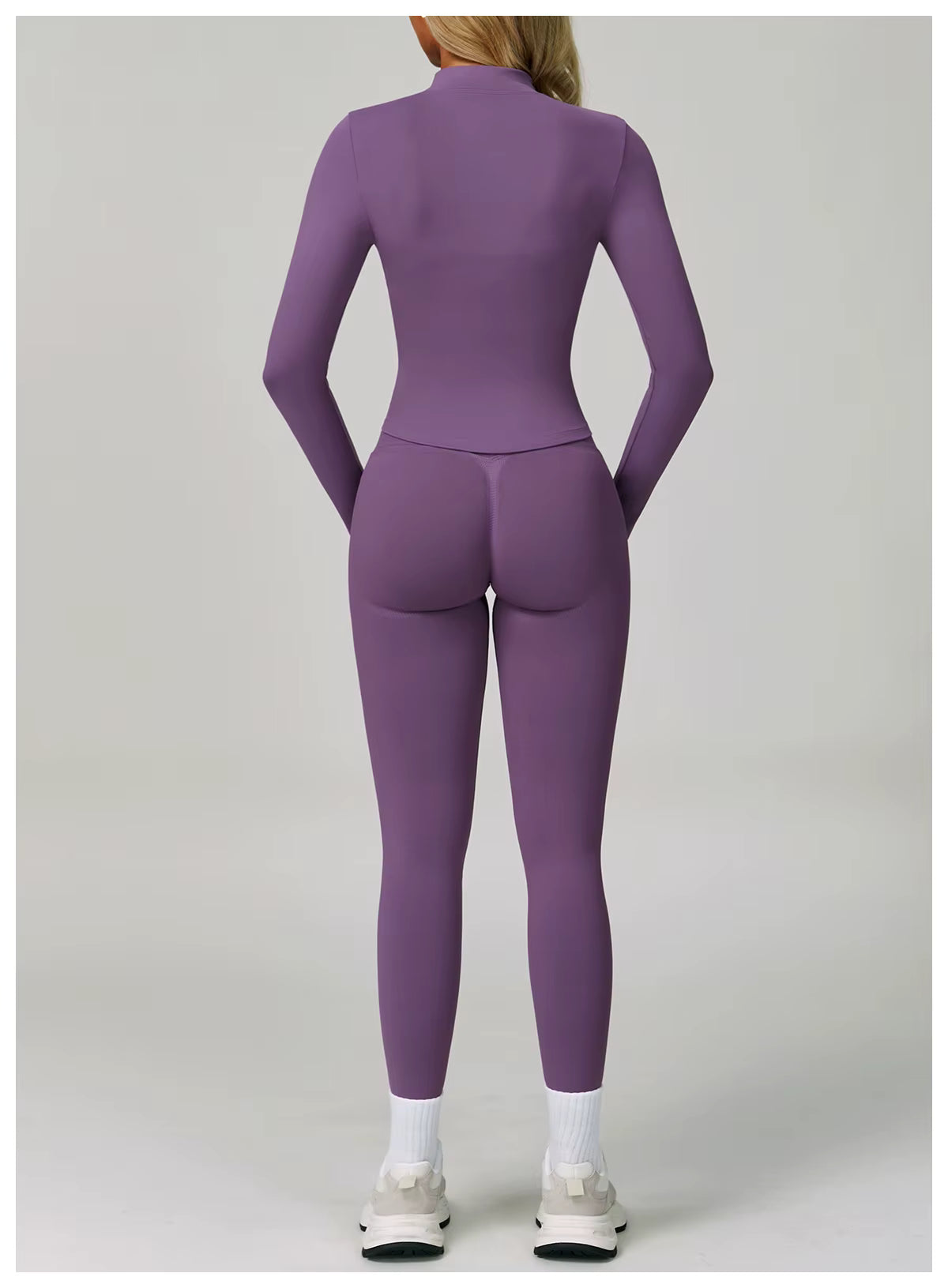 Damen Sportoutfit 3-teilig Leggings BH Jacke