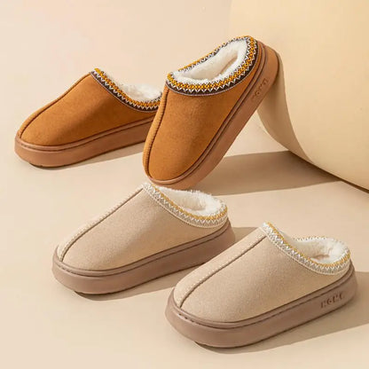 Damen Winter Hausschuhe Mules Weiches Futter Anti-Rutsch Sohle