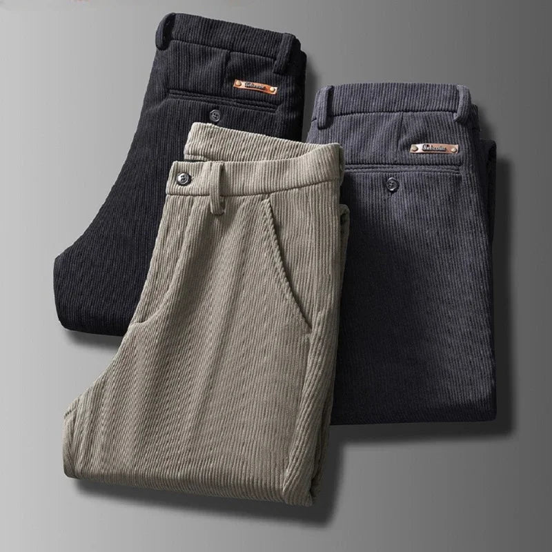 Elmsley Herren Cordhose Slim Fit Fleece