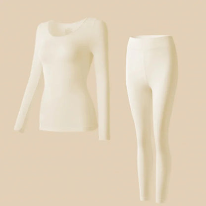 Thermounterwäsche Set Damen Langarmshirt und Leggings