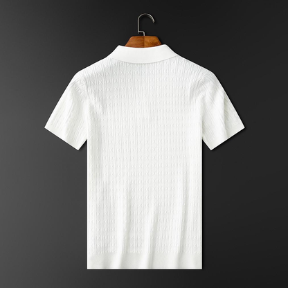 Herren Poloshirt Baumwolle Weiß