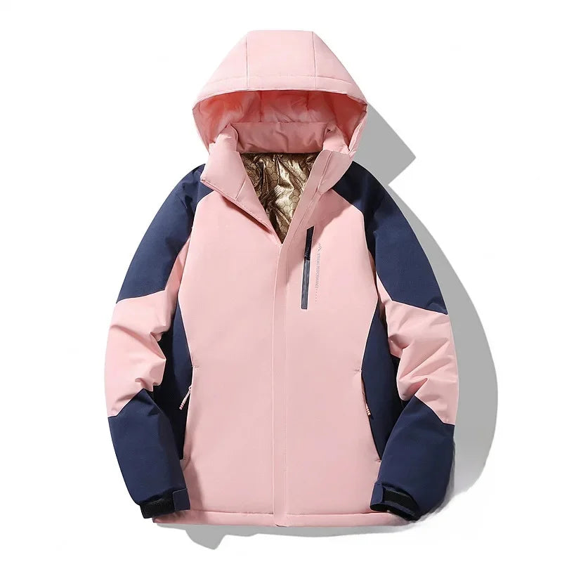 Damen Colorblock Skijacke Winterjacke