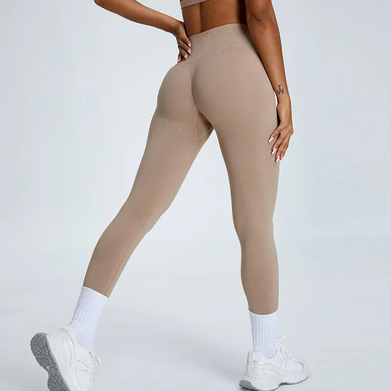 Norvielle Damen Yogahose Nahtlos Elastisch