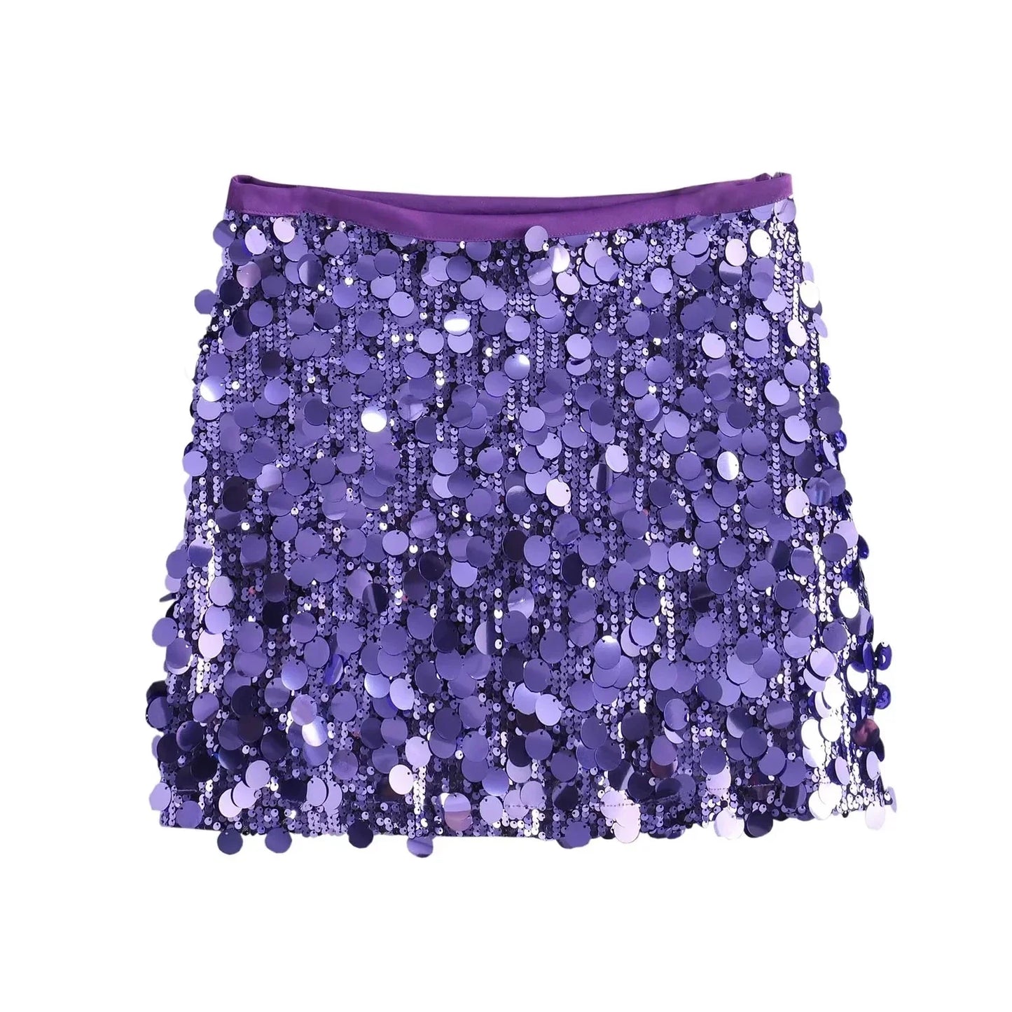 Damen Glitzer Minirock Pailletten