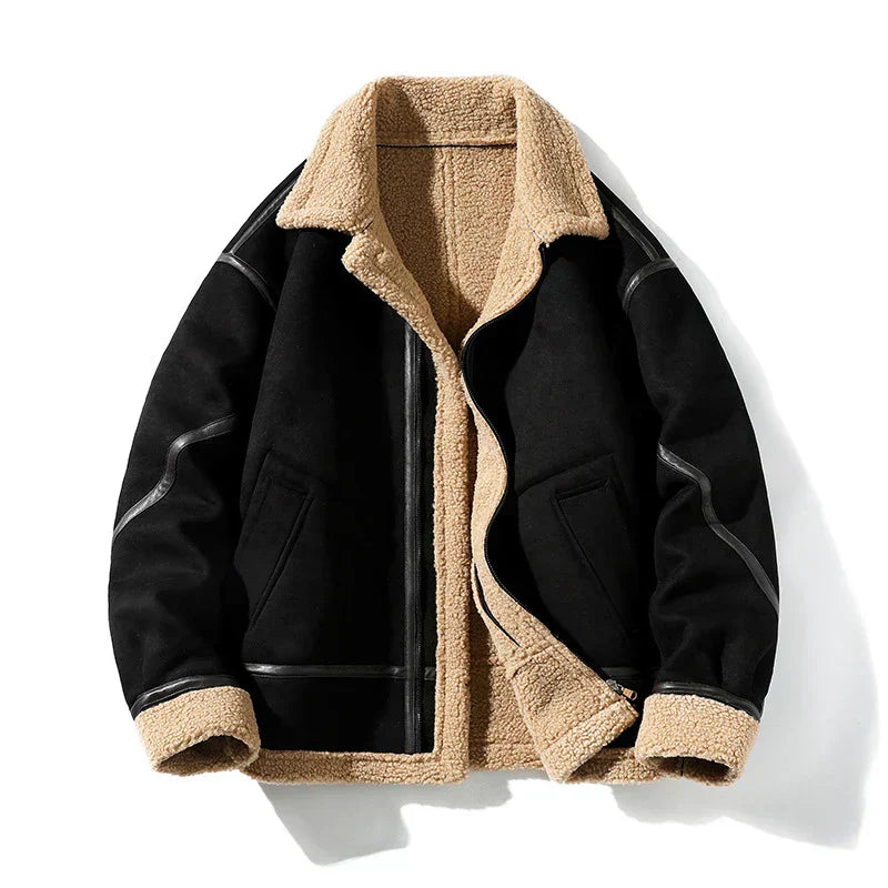 Herren Wildlederjacke Vintage Stil Braun - Norvielle