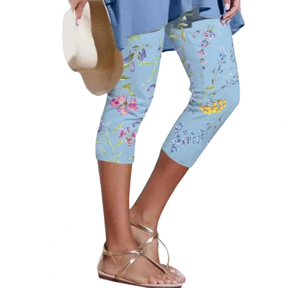 Norvielle Damen Sommerhosen Blumenmuster