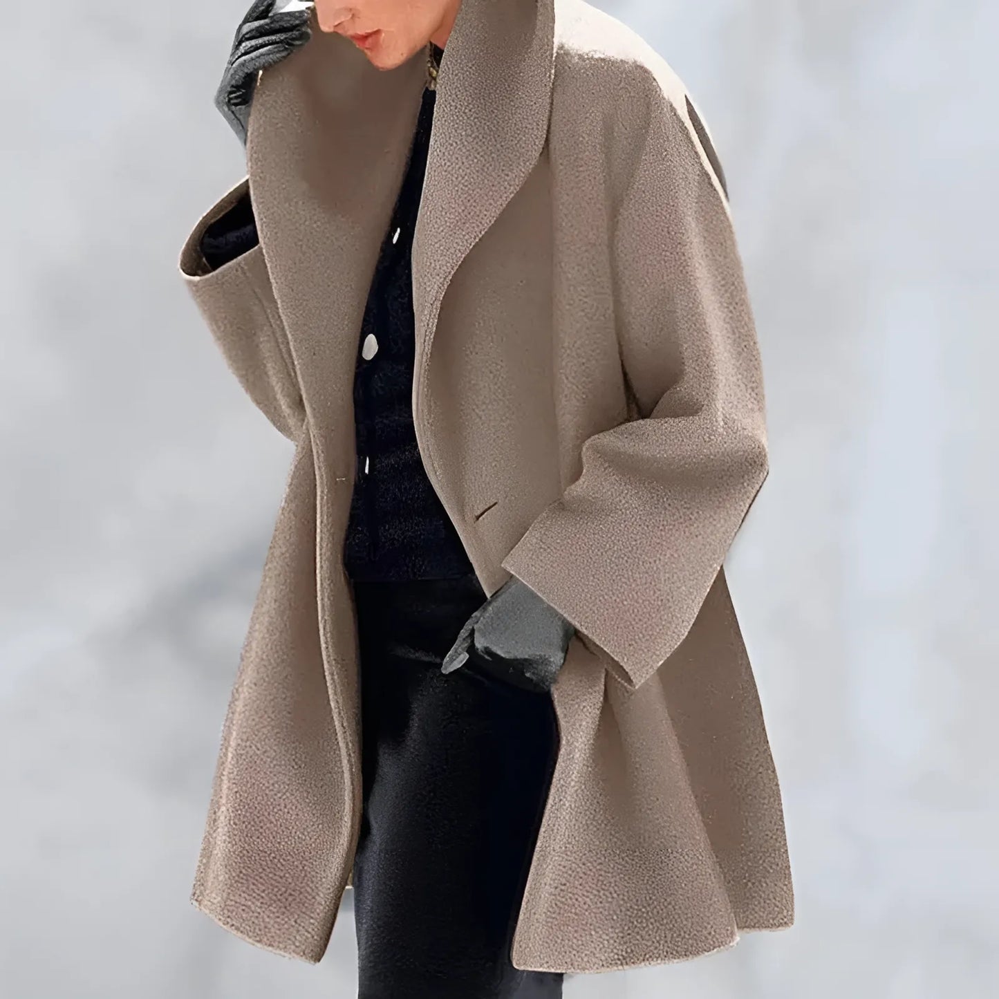 Damen Wintermantel Strukturdesign Schnitt - Norvielle